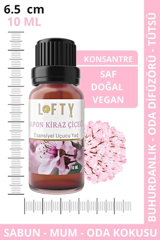 Lofty Japon Kiraz Çiçeği Doğal Uçucu Yağ Saf Buhurdanlık Esansı Konsantre Oda Kokusu 10 ML