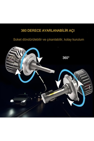 Zeron Pro Series H4 Led Xenon Şimşek Etkili Led Xenon Led Ampul