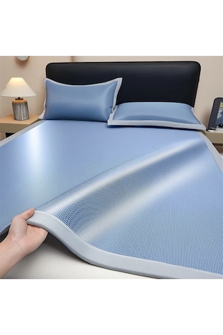 Trendooze Yeşil Soğutucu Yatak Matı 47x78 İnç Yastık Kılıfı Serin Yaz Battaniyesi Ev İçin