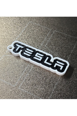 Markanıza Özel Petek Desenli Tesla Yazılı 3d Anahtarlık