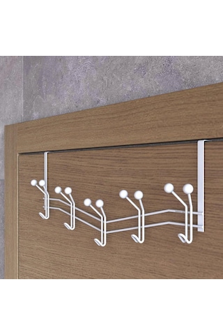 Teknotel 15'li Kapı Arkası Askısı Metal Mat Beyaz Mg086 Beyaz