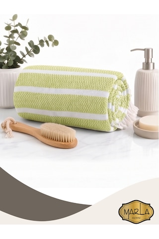 %100 Pamuk Dokuma Peştemal Havlu Plaj & Banyo Havlusu 100x170 Cm Fıstık Yeşili