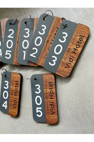 Yönline 10 Adet Anahtarlık, Otel, Pansiyon, Yurt, Butik, Bungalov Otel