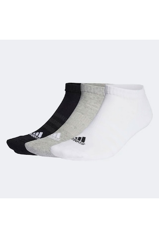 Adidas Yastıklamalı Bileksiz Çorap - 3 Çift Gri Çorap Ic1333 001