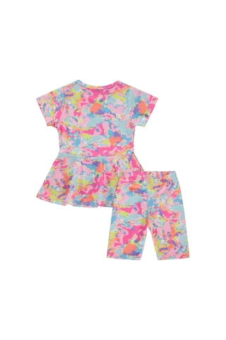 Civil Girls Baskılı 2-12 Yaş Mayo Set - Pudra Batik