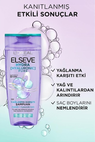 ELSEVE Hydra Pure Salisilik Asit içeren Yağlanma Karşıtı Arındırıcı 3'lü Bakım Seti