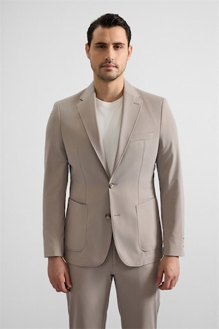 Süvari Sütlü Kahve Slim Mono Yaka Düz Torba Cep 6 Drop Takım Elbise Tk1006900381-kh1 Sütlü Kahverengi