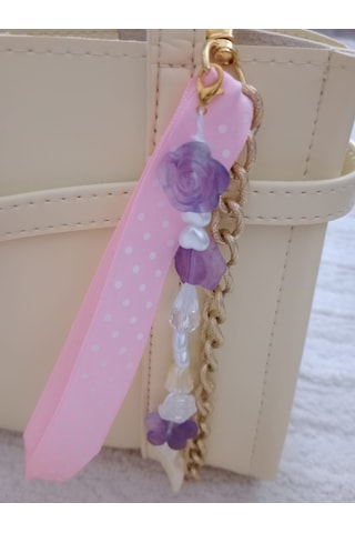 Wisheratelier Mor Ve Pembe Tonlarda Çanta Charmı Mor - Pembe