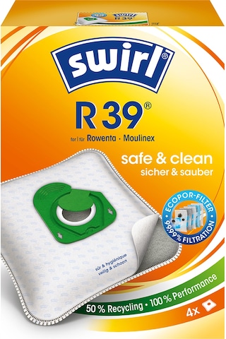 Swirl R 39 EcoPor Rowenta Moulinex Elektrikli Süpürgeler için Toz Torbası