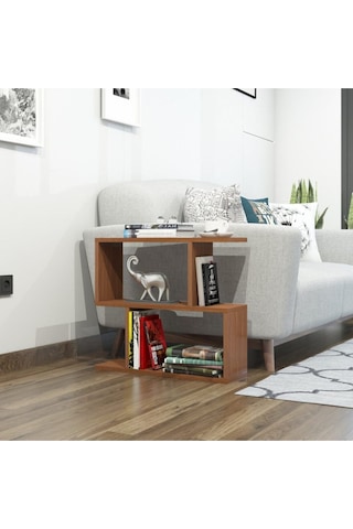 Decormet Lale Yan Sehpa Ceviz Ceviz