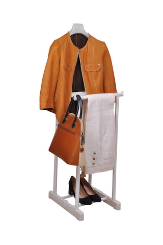 İkili Dilsiz Uşak Elbise Askısı Beyaz-giysilerinizin Yüksekliğine Göre Ayarlanabilir. Beyaz