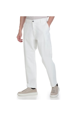 Saykı Beyaz Regular Fit 5 Cep 100% Pamuk Kot Pantolon 2948380 Beyaz