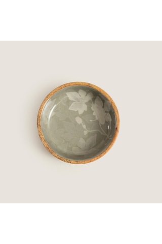 Foglia Ahşap Sunum Kasesi 13x13x3.5cm Natural Naturel