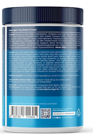 Naturagen Proteinli Öğün Tozu Cookie Lovers Fda Onaylı 480 G - Shaker