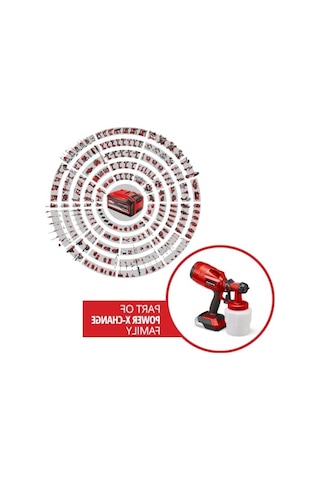 Akülü Sprey Boya Sistemi, 18 V, 650 Ml/dk Püskürtme Kapasitesi, 800 Ml Boya Haznesi