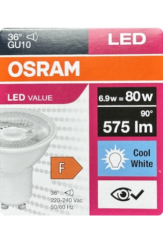 5 Adet Ledvance 6,9w Günışığı-ılık Beyaz 4000k Gu10 Duylu Led Spot Ampul
