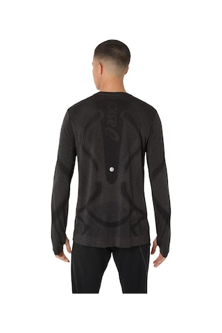 Asics Road Seamless Ls Top Erkek Siyah Beyaz Tshirt 2011d356-001 Siyah - Beyaz