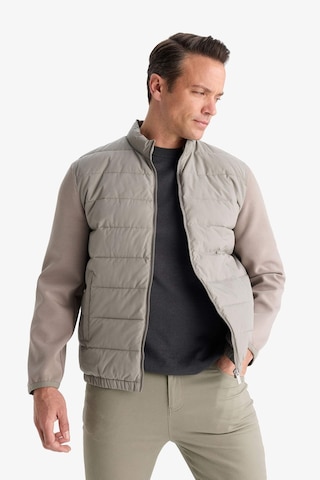 Defacto Su Geçirmez Rüzgar Geçirmez Slim Fit Dar Kesim Astarlı Fermuarlı Cepli Mont D7532ax25augr3 Gri