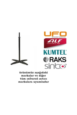 Ufo Alf Kumtel Uyumlu Metal Siyah Lüx İnfirared Isıtıcı Ayak