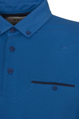 AR-MA Arma Erkek Basic Slim Fit Polo Yaka Tişört Y9tyo7968 Mavi-m7 Mavi