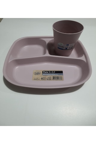 Reis Kahvaltı Tabağı 3 Bölmeli Mama Tabağı Tabldot Ve Bardak