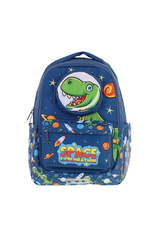 Kaukko Toys Erkek Çocuk 3d Dinazor Şekilli İlkokul Ve Günlük Sırt Çantası - Lacivert - L5252 Lacivert