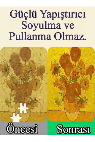 Puzzle Yapıştırıcı 500 Ml 1 Adet Ve Yassı Patpat Sünger Fırça Seti 3 Lü Monalisa Yapboz Pazıl Yapıştırıcısı Şeffaf