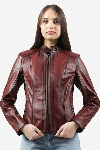 Dericlub Evelyn Kadın Slimfit Hakiki Deri Mont Ök.bordo Ök.bordo