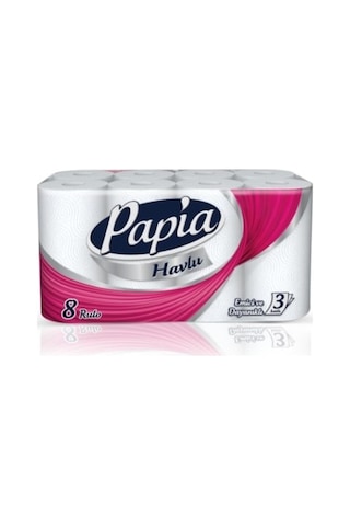Papia Rulo Kağıt Havlu 8'li 3 Paket