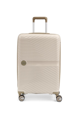 Ççs 5239 Polipropilen Büyük Boy Valiz Siyah-camel Siyah - Camel