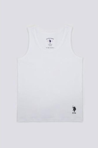 U.S. Polo Assn. U.s Polo Erkek Çocuk 2'li Takım Atlet Beyaz