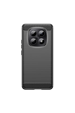 Microcase Redmi Note 15 Pro Plus 5g / Xiaomi Poco M8 Pro İle Uyumlu Brushed Carbon Fiber Silikon Kılıf - Siyah Al3332