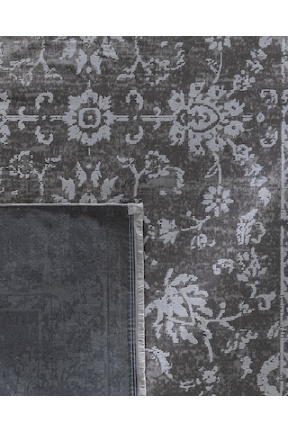 Madame Coco Aubane İplik Boyalı Kadife Halı - Koyu Gri - 200x290 Cm 8684427224670 Gri