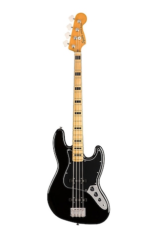 Squier 0374540506 Classic Vibe '70s Jazz Bass Gitar Siyah Akçaağaç Klavye Blok İşaretçiler Ve 70'ler J-bass Sesi