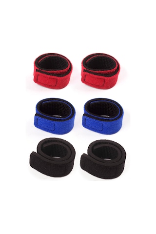 Jeemson 6 Adet Esnek Balıkçılık Kamış Bağlama Kayışı - Sbr Ve Ok Kumaş - Kırılma Dayanıklı - Taşınabilir - Siyah/mavi/kırmızı Renkler