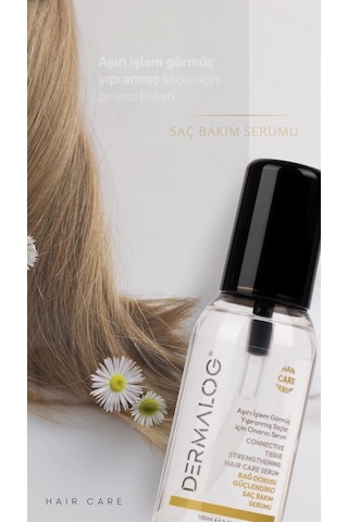 Dermalog Yanmış Yıpranmış Saçlar Için Pürüzsüzleştirici & Onarıcı Bağ Dokusu Güçlendirici Keratin Serumu 100 ML
