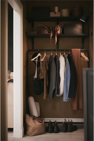 Turbo Siyah 117x148 Cm Ayaklı Askılık Tekerlekli Siyah