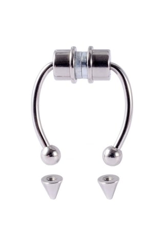 Mıknatıslı Fake Septum Piercing Gümüş rengi Gümüş