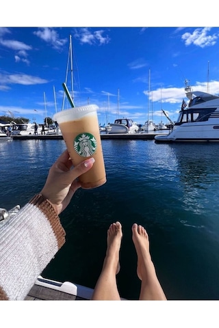 Starbucks Soğuk Buzlu Içecek Için Seyahat Bardağı 710 Ml Beyaz