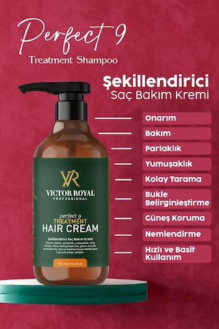 Victor Royal Bukle Belirginleştirici Kıvırcık Ve Dalgalı Saçlar Için Durulanmayan Saç Kremi 500 Ml