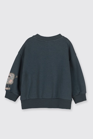 Panço Erkek Bebek Yumuşak Dokulu Petrol Sweatshirt Mavi