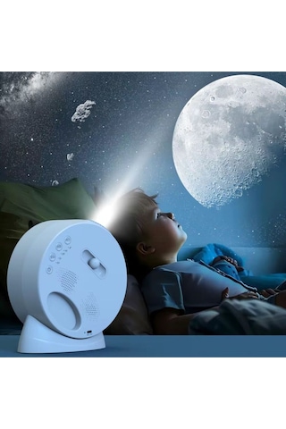 4k Yıldız Gece Lambası & Galaxy Projektör Çalar Saatli, Uyandırma Lambası, Tavan Işık Efekti