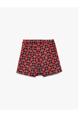 Koton Kırmızı - Siyah Kız Çocuk Şort 6wkg40025ak Kırmızı - Siyah