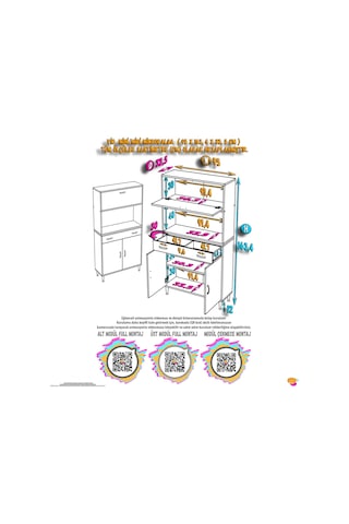 Eliusta Avelin Kapaklı Mini/midi Fırın Dolabı 95 Cm Beyaz Çok Fonksiyonlu 95x163,4x32,5 Cm Mutfak Dolabı Beyaz