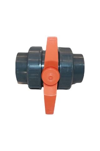 3" Teknoplastik Soketli PVC Küresel Vana – 2 Yönlü (90° Kol) – Sulama ve Endüstri Uyumlu