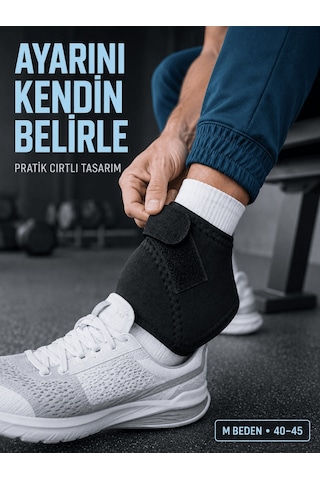 Ayarlanabilir Topuk Desteği M Beden 40-45 Numara Cırtlı Günlük Kullanım Düz Renkli