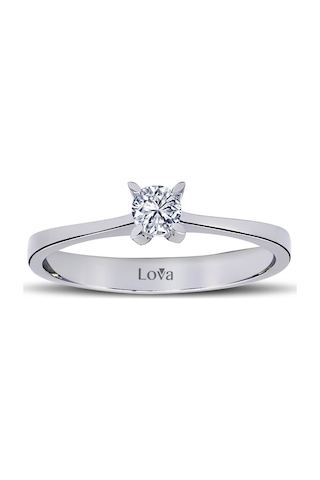 Lova D Renk 0,18 Karat Pırlanta Tektaş Yüzük - 1030042
