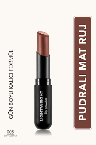 Flormar Lightweight Lip Powder Kurutmayan Mat Stick Ruj 005 Coffee Lover