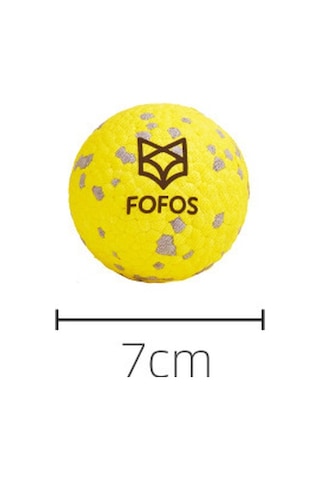 Hangfox Büyük Irk Köpekler İçin Dayanıklı Kauçuk Top, Diş Taşlama Ve Esnek Oyun Eğitimi, Sarı Renkli 2'li Set - Köpek Oyuncağı