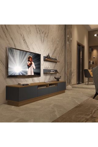 Decoraktiv Trendstyle 220rs Mdf Tv Ünitesi Tv Sehpası Pera - Antrasit